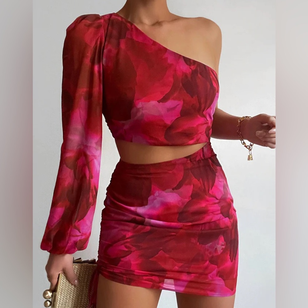 One Sleeved Mini Dress